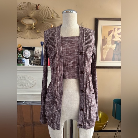 Athleta Revolve Cardigan & crop Top size M / L - Picture 9 of 14